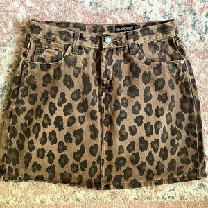 BlankNYC Leopard Print Miniskirt